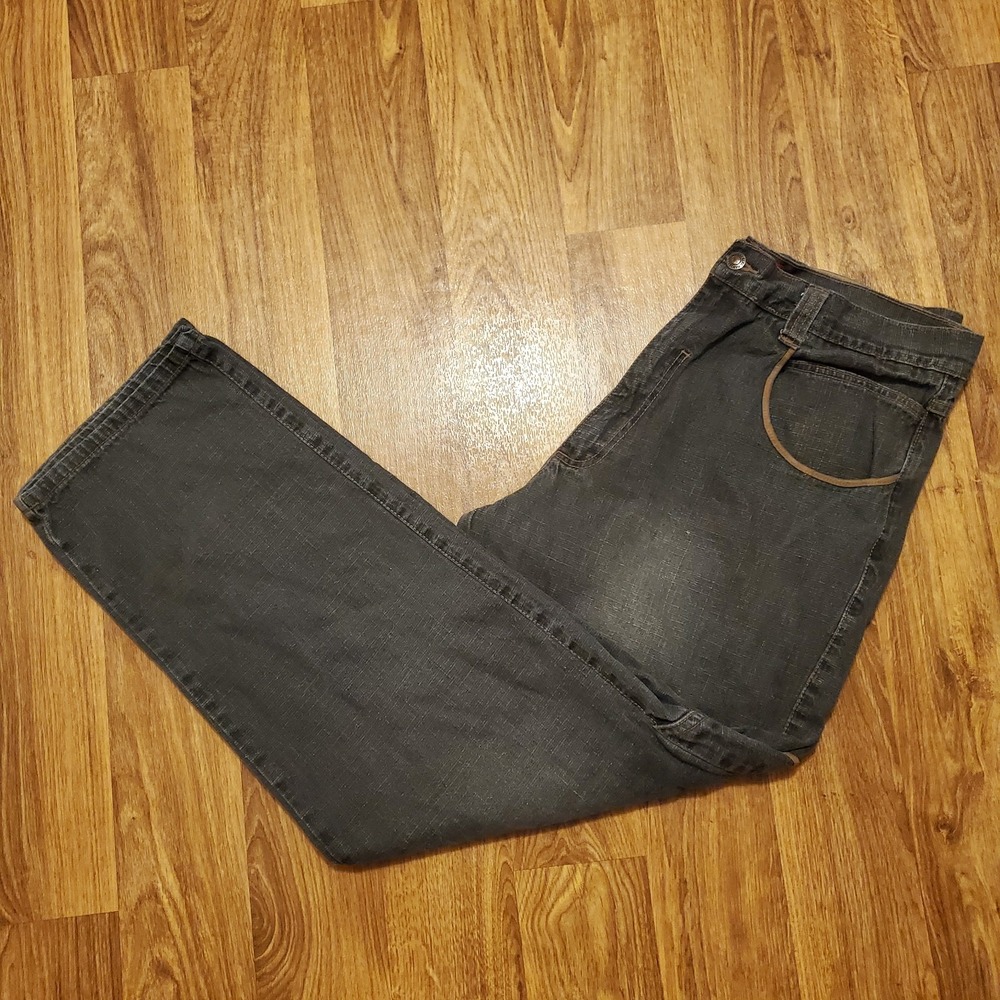 Vintage 90s Karl Kani Jeans‎ Men 38x33 Black Baggy Wide Leg Carpenter Hip Hop